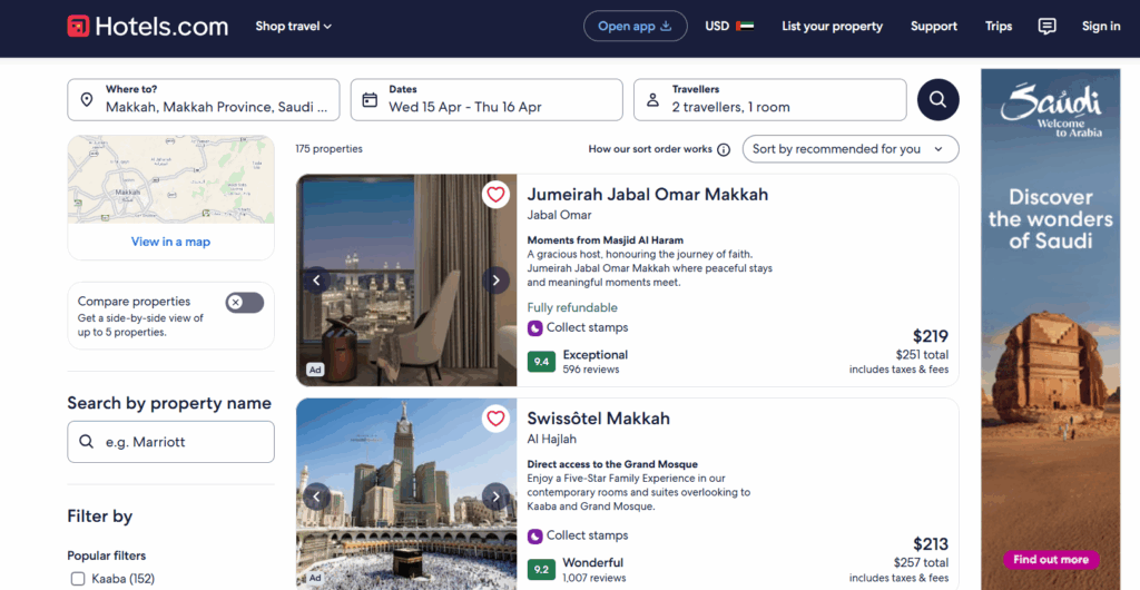 افضل تطبيقات حجز الفنادق والمنتجعات في السعودية وميزات كل منها