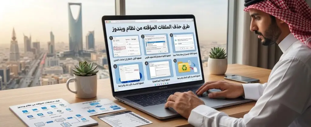 طرق حذف الملفات المؤقته من نظام ويندوز